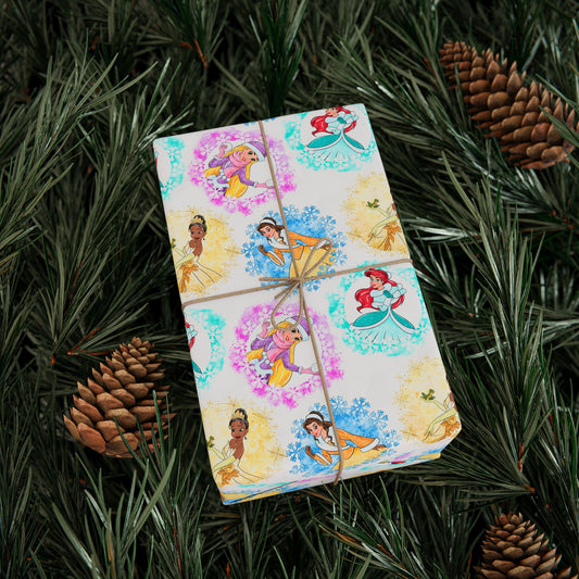 Christmas Disney-Inspired Princess Wrapping Paper