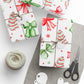 Christmas Coquette Bows and Tree Cakes Holiday Wrapping Paper