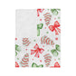 Christmas Coquette Bows and Tree Cakes Holiday Throw Blanket